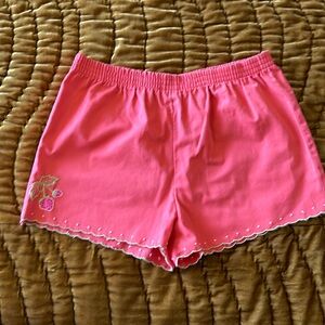 Vintage Embroidered Strawberry Shorts
